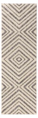 Kunstfaser-Läufer, rechteckig, 80 x 250 cm, creme, pflegeleicht