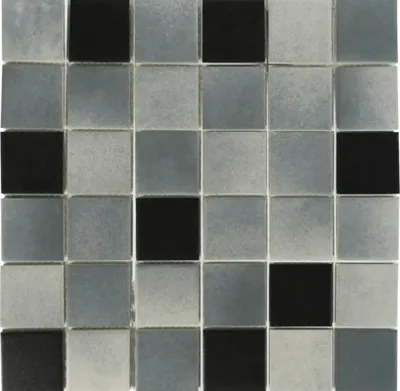 Produktbild von Keramikmosaik 28,8 x 28,8 cm grau schwarz