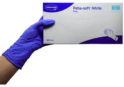 Produktbild von Hartmann Peha-soft nitrile fino Untersuchungshandschuhe blau Gr. S
