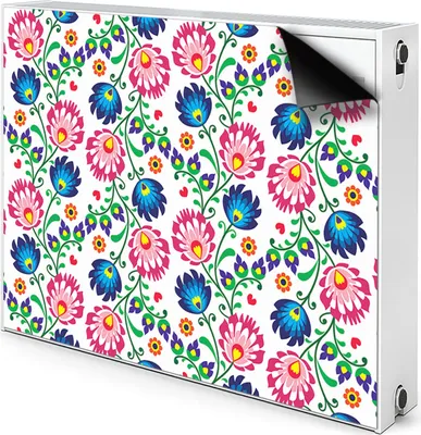 Produktbild von Magnet Heizkörper Heizkörper-Abdeckung Heizkörperabdeckung 90x60 cm - Polnisch, Folk