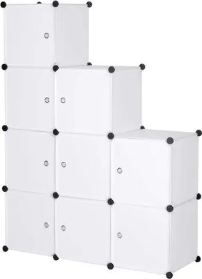 Zdjęcie produktu dla Rootz – regał z 9 przegrodami – organizer do przechowywania – regał na buty – szafka modułowa – oszczędność miejsca – 111 cm x 111 cm x 35 cm