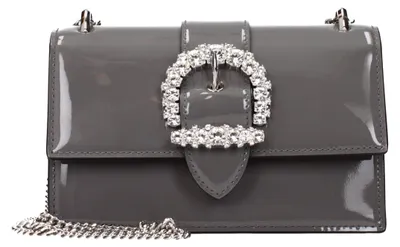 Image de Jimmy Choo Cheri Paris sac Storm cuir verni boucle cristal