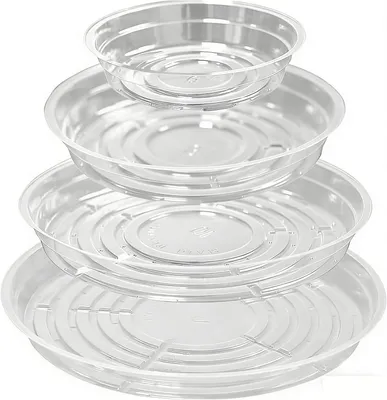 Productafbeelding van 20 Pack Planten Schotels 15 cm 20 cm 25 cm 30 cm Transparante Planten Schotels Bloempot Bakje Uitstekend Geschikt voor Binnen en Buiten Planten