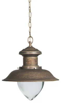Industrieller Kronleuchter 105x40 cm, Messing, Vintage-Look