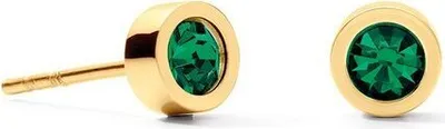 Produktbild von Ohrstecker - Edelstahl Gold - Dünkelgrün