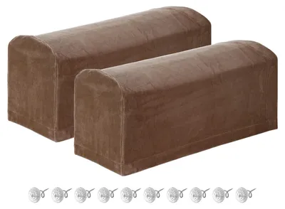 Image de Solidchoice - Ensemble de 2 housses stretch pour accoudoirs de fauteuils et canapés