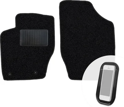 Produktbild von moto-MOLTICO Vorne Fußmatten Auto Velours Autoteppiche Schwarz Automatten Set 2-teilig passend für Citroen C4 I 2004-2010