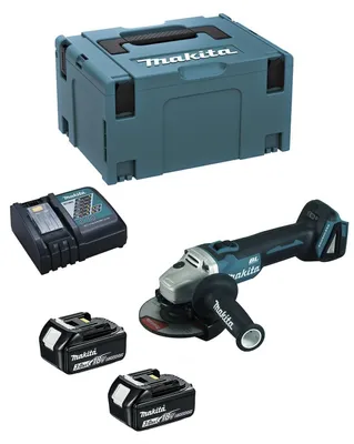 Imagen del producto de Mini-Amoladora MAKITA DGA504RFJ (2 x 3,0 Ah + DC18RC + MAKPAC 3)