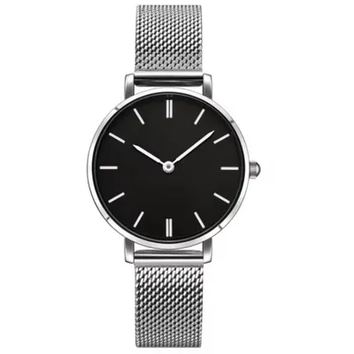 Immagine prodotto di Orologio Sara Argento/Nero - Eleganza Minimalista per Donne KP33685