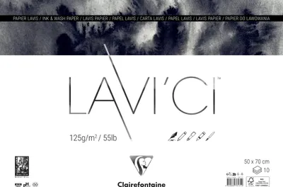 Produktbild von Clairefontaine LAVI'Ci 10 Bogen 50x70cm 125g - Elfenbein 976131C