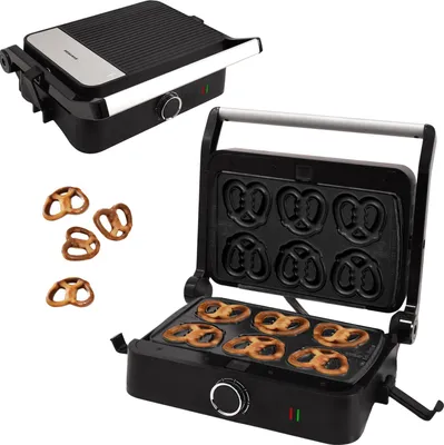 Image de Appareil combiné multifonctions avec plaques interchangeables SM-1000W-Toledo Mini Brezel Maker