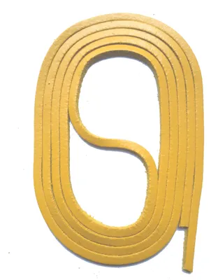 Produktbild von SNORS Ledersenkel - GELB - 3mm - echtes Leder