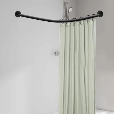Immagine prodotto di Elzusha - Binario per tenda da doccia a forma di L, senza necessità di foratura, ideale per vasche angolari