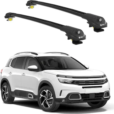 Produktbild von TURTLE DACHTRÄGER AIR-1 CITROEN C5 AIRCROSS 2018 - 2022 Raised Rails , Schwarz