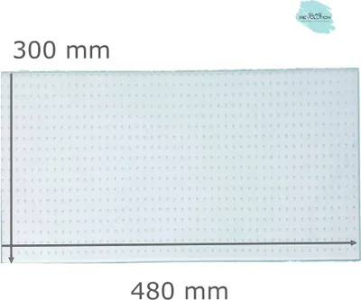 Produktbild von Kühlschrank Einlegeboden - Master Carré 4 mm - eckige Ecken - (116,62 EUR / qm - Mindestbfl. 0,25 qm - Kantenb. 5,35 EUR / lfm) - 480 mm x 300 mm