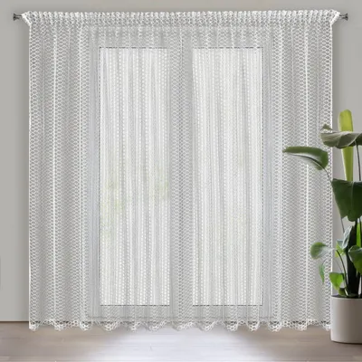 Zdjęcie produktu dla Firana z siateczki na taśmie AIDEN 300x270 biała