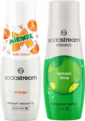 Produktbild von SODASTREAM Mirinda Zero + Lemon Lime Sodasirup Set 2-tlg.