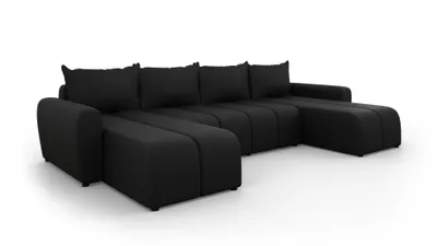 Produktbild von Couchgarnitur Ecksofa Sofa Sofagarnitur Paula U mit Schlaffunktion Wohnlandschaft