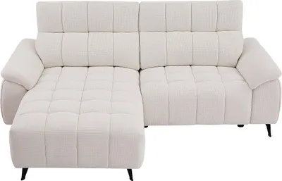 Produktbild von Linkes Ecksofa mit elektrischer Relaxfunktion und beigem Strukturbezug - CELTIMO