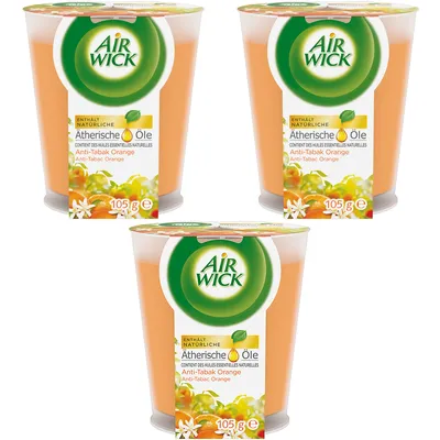 Obrázek produktu pro Air Wick Feel Good vonná svíčka proti tabáku Juicy Orange 3 balení