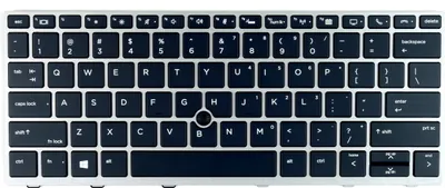 Produktbild von Tradebit - Klávesnice pro HP | English US QWERTY INT | Plná kompatibilita | Vysoce kvalitní materiály | Modely: Elitebook 730 735 830 G5 G6
