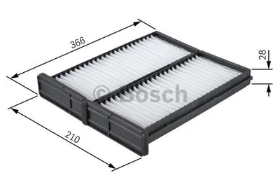 Produktbild von Bosch Filter, Innenraumluft  1 987 432 044