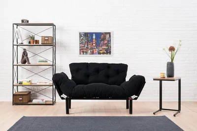Produktbild von Hanah Home, Nitta- FTN1215, Schwarz, Schlafsofas, Rahmen: 100% Metall
