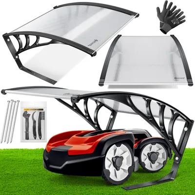 Produktbild von KESSER® Mähroboter Garage Dach Carport Überdachung für Mähroboter Rasenmäher Rasenroboter Automower Garten Witterungsbeständig Mährobotergarage inkl. Montagematerial,  Maße 82 x 103 x 47 cm