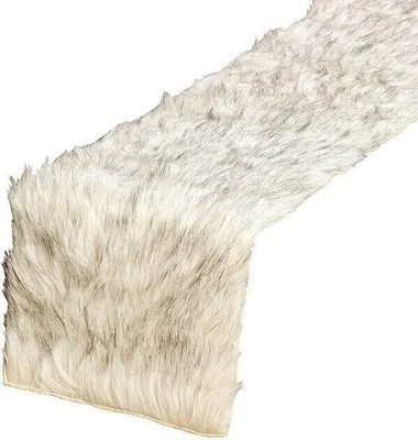 Produktbild von Tischläufer Felly, Kunstfell Polyester rechteckig beige L 120 cm
