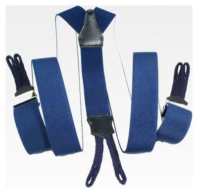 Produktbild von Hosenträger Hercule Y mit Knopf, 120 cm, für Herren und Damen, verstellbar Gr. 120 cm, marineblau