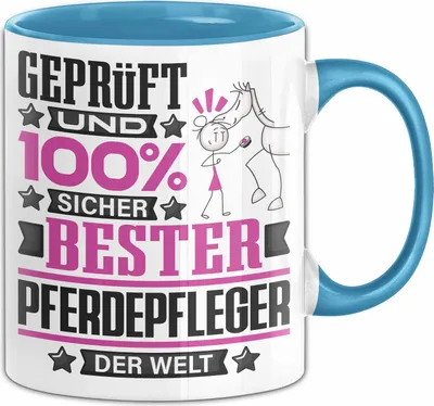 Produktbild von Pferdepfleger Geschenk Lustiger Spruch für Pferdepfleger Geschenkidee Bester Pferdepfleger Der Welt (Blau)