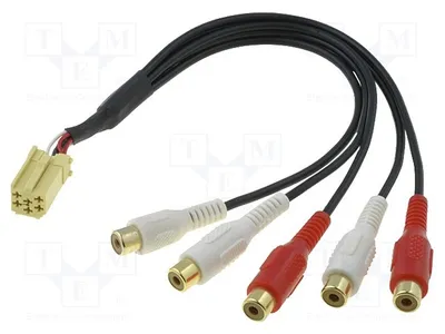 Produktbild von 1x ISO-Mini-Stecker,RCA-Buchse x5 PIN: 6 ISO-Stecker und -Buchsen