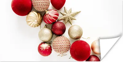 Produktbild von MuchoWow® Poster Winter - Kugeln - Rot 40x20 cm - Poster für die Wand - Poster Schlafzimmer