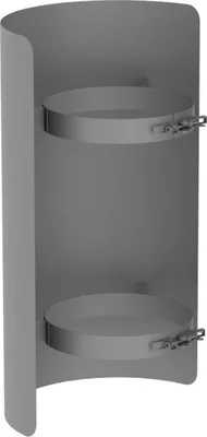 Produktbild von Ø 150 mm Ofenrohr Strahlungsschutz - 50 cm - gussgrau