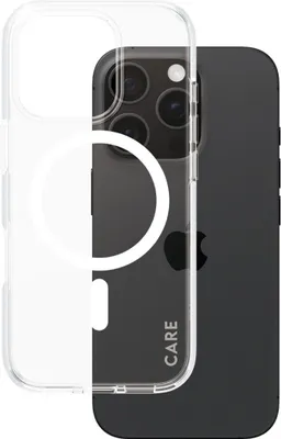 Zdjęcie produktu dla PanzerGlass CARE™ by ® Urban Combat Case Transparent w. White MagSafe iPhone 16 Pro, Pokrowiec, Apple, Apple - iPhone 16 Pro, Przezroczysty