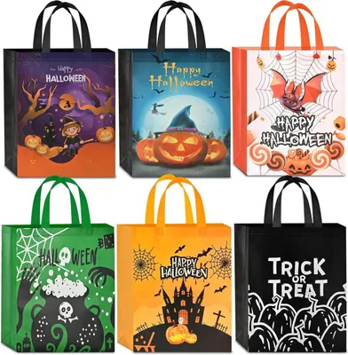 Produktbild von AhfuLife Halloween Geschenktüte Tasche 6 Stk Süßigkeit Trick or Treat Kinderparty