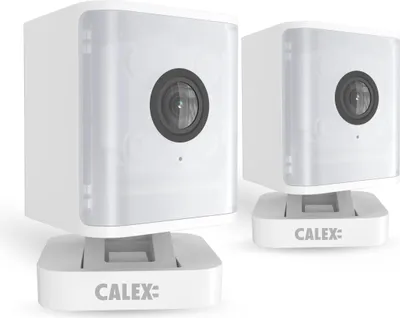 Produktbild von Calex Smart Security Innenkamera, 2K, Spotlight & Bewegungsmelder, Weiß, 2er Pack