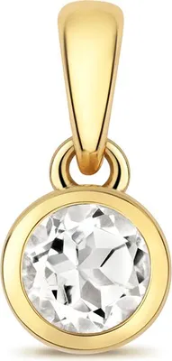 Image de Pendentif Femme Or 375/1000 avec Topaze - 10mm*5mm; TRS34980