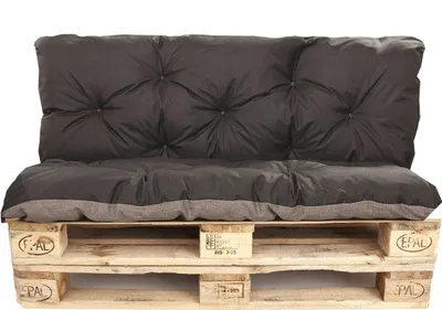 Obrázok produktu pre Vankúše pre paletový nábytok sedadlo 120x60 / operadlo 120x40cm | Vankúš na palety Black-Simple| Vankúše pre vonkajšie paletové sedenie