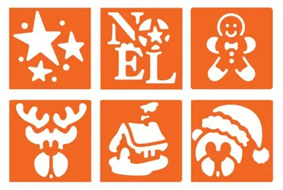 Immagine prodotto di Graine Creative Set di 6 stencil - Natale 3
