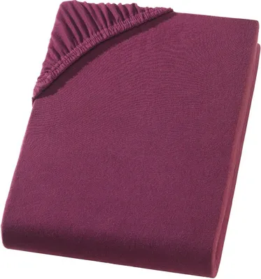 Produktbild von Spannbettlaken 180x200 cm - 200x220 cm - Bordeaux / Weinrot - Jersey Wasserbett Boxspringbett Übergröße