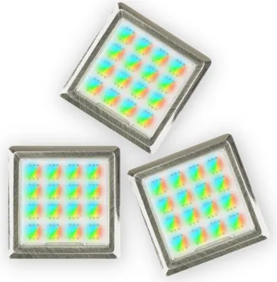 Image de kalb | Éclairage LED RGB pour vitrines, éclairage pour étagères en verre, lampe d'armoire – lot de 3