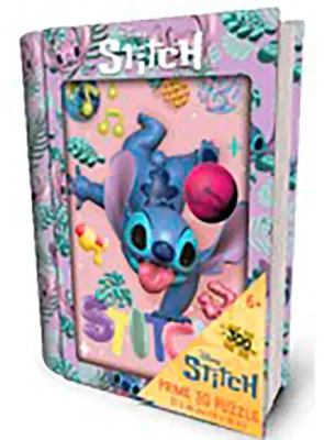 Image de Puzzle en métal Educa Stitch 3D, boîte rose, 300 pièces, pour enfants, rose, taille unique