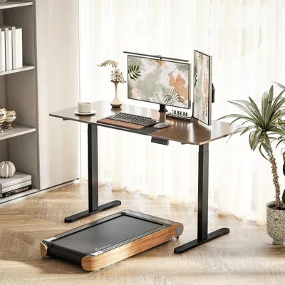 Productafbeelding van Okwish verstelbaar bureauframe, frame met dubbele motoren, bureauframe met LED-display en drie geheugenplaatsen, zwart