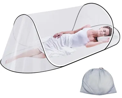 Immagine prodotto di Omgoods - Zanzariera pop-up 200 x 80 x 56 cm - Zanzariera pieghevole - Tenda da campeggio portatile - Leggera - Protezione ottimale - Facile da usare