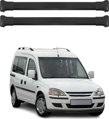 Immagine prodotto di Barre portatutto trasversali per Opel Combo C 2001-2011 Nero Alluminio