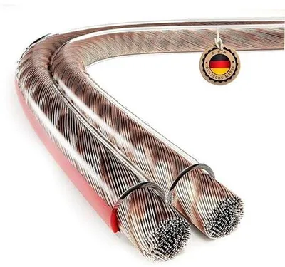 Productafbeelding van Luidsprekerkabel 10 meter - Transparante CCA kabel 2 x 1,50 mm² voor optimale geluidskwaliteit