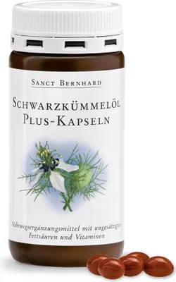Produktbild von Sanct Bernhard Schwarzkümmelöl-Plus-Kapseln - 180 Kapseln