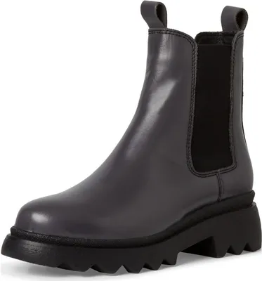 Produktbild von Tamaris Damen Stiefelette Leder Chelsea Boot derbe gezackte Sohle 1-25802-41, Größe:38 EU, Farbe:Grau
