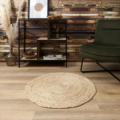 Produktbild von Runder Teppich aus Jute Durchmesser 80 cm